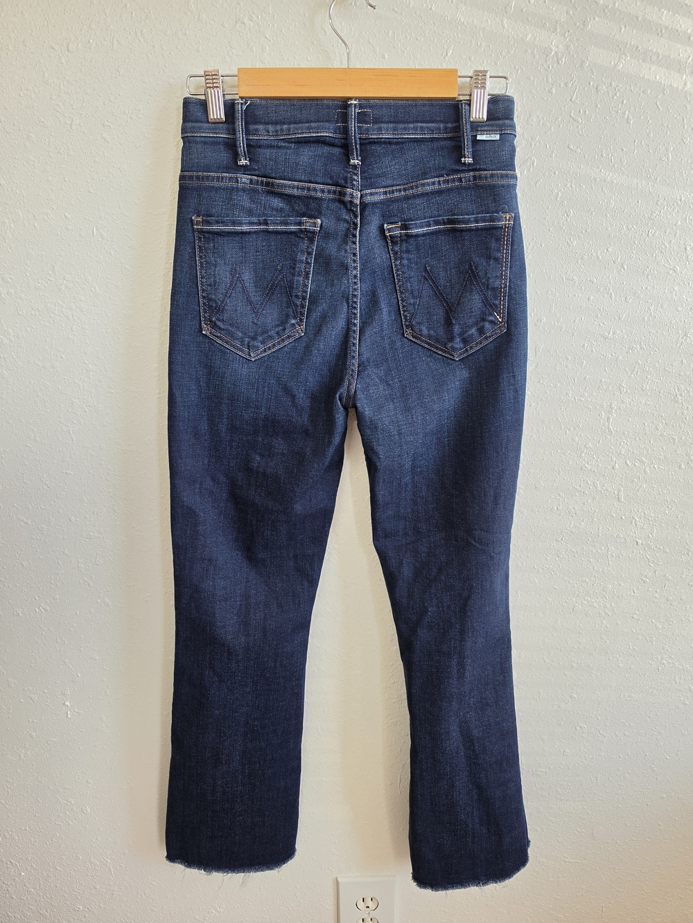 MOTHER The Hustler Ankle Fray Jeans Bombay Lost & Found Size 27